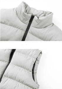 Gilet matelassé en toile épais et chaud sans manches pour homme avec fermeture éclair et logo personnalisé, nouveau design pour le travail en extérieur et les uniformes professionnels - Product Image 6