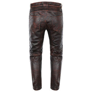 Pantalon en cuir slim fit de qualité supérieure, design personnalisé, tendance et respirant, pantalon en cuir pour homme de haute qualité avec service personnalisé - Product Image 2