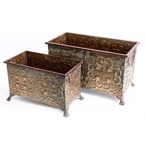 Elegante maceta decorativa de metal para jardín de balcón con un aspecto elegante y una construcción duradera y resistente. - Product Image 2