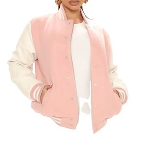Veste universitaire pour femmes de haute qualité matelassée en tricot à manches longues Logo personnalisé Écologique Meilleure vente - Product Image 2