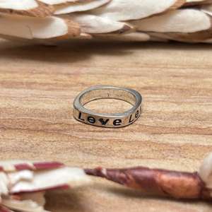 Anillo de Boda para Hombre, Romántico, Minimalista, Chapado en Oro de 18K, con Texto Grabado, Acabado Plateado, Venta al Por Mayor - Product Image 3