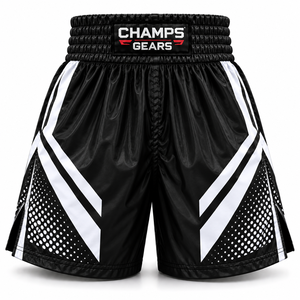 Custom Logo Boxing <b>Shorts</b> Men’s Satin Muay Thai <b>Kickboxing</b> Fight Trunks Wholesale Manufacturer - Product Image 4