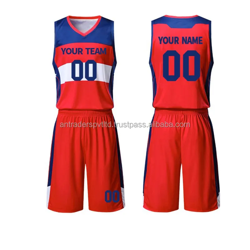 Mannen Sport Aangepaste Basketbalkit Team Club Basket Bal Uniform Sublimatie Ontwerp Basketbal Uniform