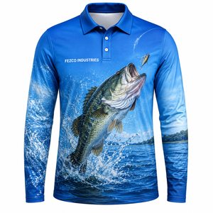 เสื้อโปโลตกปลาสำหรับผู้ชาย รุ่น Performance  ไซส์ใหญ่พิเศษ สำหรับแข่งขัน แขนยาว - Product Image 5