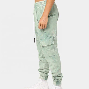 Pantalon de jogging ample en coton épais de haute qualité pour homme, style délavé, en molleton bouclette, coupe oversize, personnalisable - Product Image 3