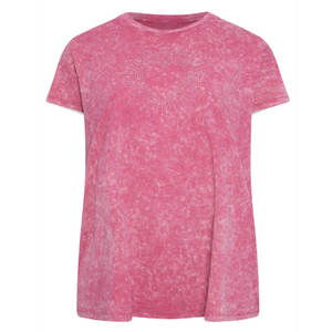 T-shirt personnalisé pour femme, coupe ample et carrée, manches longues, effet délavé, respirant, automne/hiver, devant - Product Image 1