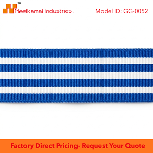 38mm Blue White Striped Grosgrain Ribbon OEM Manufacturer Ready Stock for Medal Lanyards Gift <b>Boxes</b> Chair Sashes <b>Sewing</b> Craft - Product Image 6