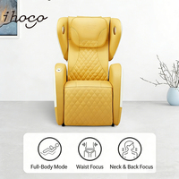 Fauteuil de massage compact tendance IH-5008 - Canapé jaune élégant avec audio Bluetooth pour le jeu et la détente