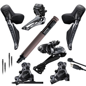 Kit de Actualización Genuino Nuevo Shimano Ultegra Di2R8100 de 2x12 Velocidades con Horquilla de Aluminio y Sistema de Frenos de Disco - Product Image 1