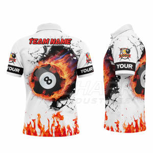 Chemise de billard respirante de qualité supérieure, grande taille, avec design personnalisé pour uniforme de club de snooker - Product Image 3