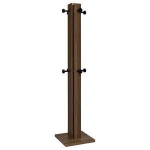 Perchero Minimalista de Madera con Ganchos Negros, Tipo de Pie, para Almacenamiento en la Entrada, Forma Rectangular, Diseño de un Solo Nivel - Product Image 1