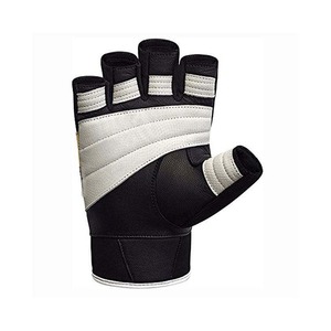 Gants de sport unisexes en cuir respirant avec paume rembourrée, design léger, support de poignet réglable, fermeture à enfiler pour la musculation - Product Image 4