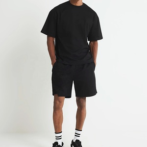 T-shirts et shorts tendance pour hommes, tenue décontractée d'été, t-shirt imprimé DTG, shorts en tricot, ensemble deux pièces, style streetwear - Product Image 1