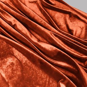 Brushed Velvet Curtain Fabric 100% Polyester Woven Medium Weight Wrinkle Resistant Breathable Quick-Dry Modern Orange Girls - Product Image 6