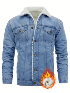 Denim Jackets High Quality Men's Classic Design Outdoor Casual Streetwear Fashion Denim Jackets Single Breasted <b>Button</b> Closure - Product Image 1