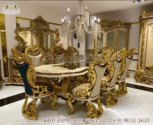 Meubles de salle à manger italiens sur mesure ensemble de table à manger en bois de luxe pour la salle à manger ensemble de table à manger 6 places pour la maison - Product Image 5