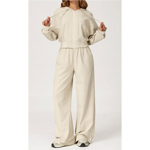 Wearpex Unisex Casual Sports Zip Sweatshirt 2-Piece Tracksuit <b>Set</b> Comfortable <b>Plus</b> <b>Size</b> Breathable Regular Fitness Hoodie Flare - Product Image 3