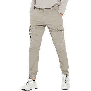 Custom Logo Options <b>Men's</b> Elastic Waist Waterproof Polyester/Cotton Cargo Jogger Pants Breathable Quick Dry Anti-Pilling - Product Image 5