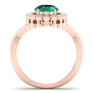 REYES New Design 925 Sterling <b>Silver</b> GRA Certified Moissanite <b>Ring</b> For Women Oval Cut 1.2Ct <b>Emerald</b> Gemstone Birthstone <b>Rings</b> - Product Image 4