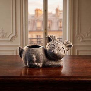 Rustic Clay Ceramic Tabletop <b>Vase</b> with Matte Finish Handmade in Bali Central Hole for Wedding & Housewarming - Product Image 3