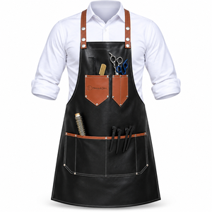 Tablier en cuir élégant pour usage quotidien – Idéal pour barbiers et toilettage d'animaux – Vêtement de travail - Product Image 1