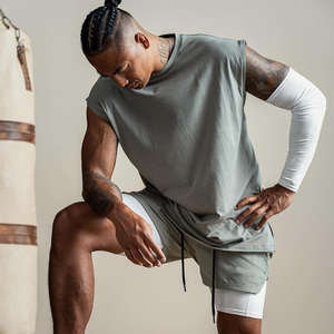 Novedades: Camiseta sin mangas de algodón para hombre, ideal para gimnasio, baloncesto, running, entrenamiento y fitness. - Product Image 2