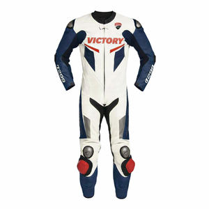Traje de Motociclismo de Cuero Personalizado con Logotipo para Hombre, Conjunto de Chaqueta y Pantalones de Motociclismo de 1 Pieza, Protección con Armadura CE, Traje de Moto OEM ODM - Product Image 5