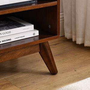 Mobile TV in Rattan Stile Mid-Century Modern da 59 Pollici, Mobile Intrattenimento/Console Multimediale per TV da 65 Pollici, per Soggiorno e Camera da Letto - Product Image 5