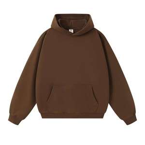 Sudadera con Capucha Extra Grande para Hombre, Color Sólido, 100% Poliéster, Felpa Francesa, Transpirable, Ropa Urbana Informal, para Otoño, Corte Regular - Product Image 4