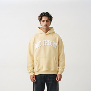 Men <b>Oversized</b> Long Sleeve Puff Printing <b>Hoodie</b> Drop Shoulder Cotton <b>Fleece</b> Fashion Streetwear Baggy Kangaro Pocket Hoody - Product Image 2