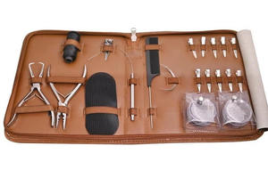 Kit de herramientas para extensiones de cabello, estuche de cuero con cortadores de acero inoxidable, peines y herramientas de extracción para instalación y remoción - Product Image 5