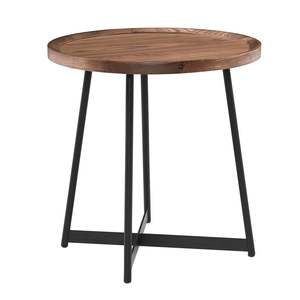 Table d'appoint pratique en fer avec plateau en bois, idéale pour les activités quotidiennes, dotée d'une fabrication durable et d'un design intemporel - Product Image 2