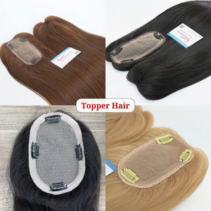 Vente de fin d'année 2025, extensions de cheveux très vendues, topper naturel lisse, extensions de cheveux prêtes à être expédiées, fournisseur de cheveux vierges - Product Image 5
