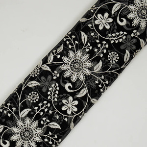 Tela de Lujo con Bordado Malty, Malla de Poliéster Transpirable con Patrón Floral para Vestidos de Novia y Fiesta - Product Image 3