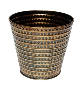 Hand Made Metal Flower Planter Dotted Embossed Design <b>Garden</b> Decorative Planter for Sale and Wholesale - Product Image 1