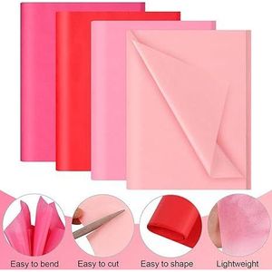 Carta Velina Rosa 50x50 cm, 80 Fogli per Sacchetti Regalo, Matrimoni, Feste di Compleanno, Lavori Fai-da-Te - Product Image 1