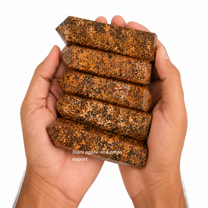 Venta al por mayor de torres de cristal natural pulido, varitas de piedra para sanación espiritual, gemas de Feng Shui, ágatas Jilani de Gujarat - Product Image 1