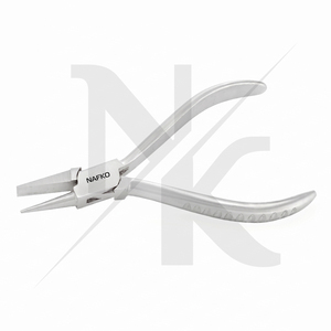 Alicates de doblado de punta plana y redonda de alta calidad con mango acanalado de 130 mm, de acero inoxidable, herramienta artesanal para joyería, herramienta de banco para joyería - Product Image 3