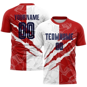 Vente en gros directe OMMIZ INDUSTRY, maillot de football personnalisé en sublimation, forme abstraite, bordeaux, blanc-or - Product Image 2
