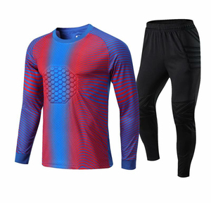 Maillot de football à manches longues pour homme, rayé rose marine, anti-humidité, col rond, manches complètes, vêtements de sport athlétiques, maillot de gardien de but - Product Image 2