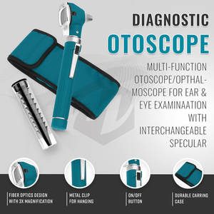 ชุดตรวจหูแบบพกพาไฟเบอร์ออปติกมินิโอโตสโคป หลากสีรุ้ง ขนาดพกพา สำหรับตรวจหู คอ จมูก พร้อมกล่องเก็บป้องกัน - Product Image 2