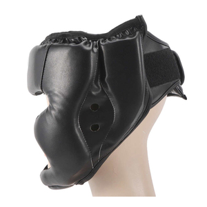 Protector de Cabeza para Boxeo, Casco Deportivo Protector de Cuero PU para Adultos Unisex, Negro - Product Image 3