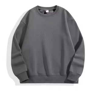 Sudadera de Cuello Redondo para Hombre, Color Sólido, Corte Regular, Tejido de Algodón, Estilo Casual para Otoño - Product Image 2