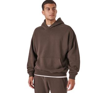 Pull en molleton doux et lourd pour homme, nouveau Style, surdimensionné, uni, impression de Logo personnalisé, bon marché - Product Image 2