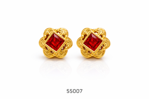 Pendientes de Coral con Baño de Oro de Primera Calidad MOLL JEWELLERS, Aleación de Zinc, 0.3mm, Joyería Moderna para Mujer, para Bodas y Fiestas, Tercera Marca - Product Image 2