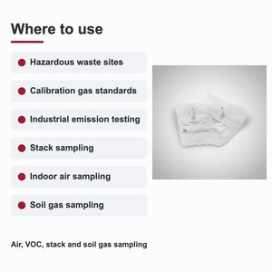 Sac d'échantillonnage de gaz TECHINSTRO Tedlar 2 litres avec film PVF et valve unique, étanche pour l'échantillonnage d'air, de COV et de gaz du sol - Product Image 3