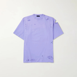เสื้อยืดผู้ชายแบบดิสเทรส ปรับแต่งได้ ผลิตจากผ้าฝ้าย 100% สไตล์สตรีทแวร์ รับสั่งพิมพ์ลาย มีทุกสี ระบายอากาศได้ดี - Product Image 3