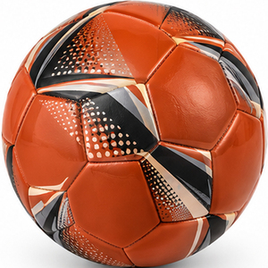 Ballon de football en cuir PU de haute qualité, taille 5, personnalisé, pour entraînement et match, imperméable, cousu à la main, ballons de football sportifs - Product Image 1