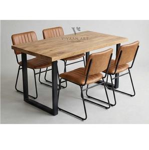 Ensemble de table à manger en bois massif moderne et écologique avec des chaises élégantes pour la maison, les restaurants, les cafés et les espaces hôteliers - Product Image 6