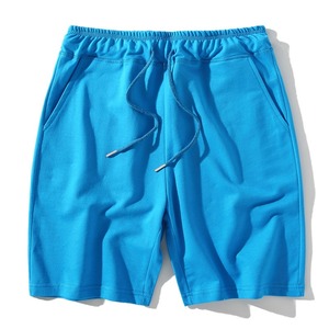 Shorts Bermuda Homme Rouge Uni à Cordon de Serrage, Décontracté, Tricoté, Taille Mi-Haute, en Coton Respirant - Product Image 4